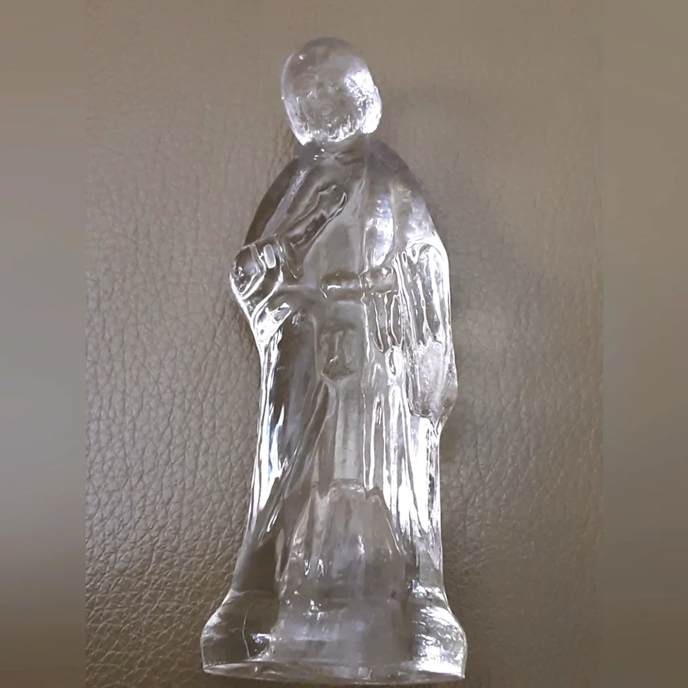 Windsor Collection Clear Glass Nativity Scene 6 Piece - Vtg
